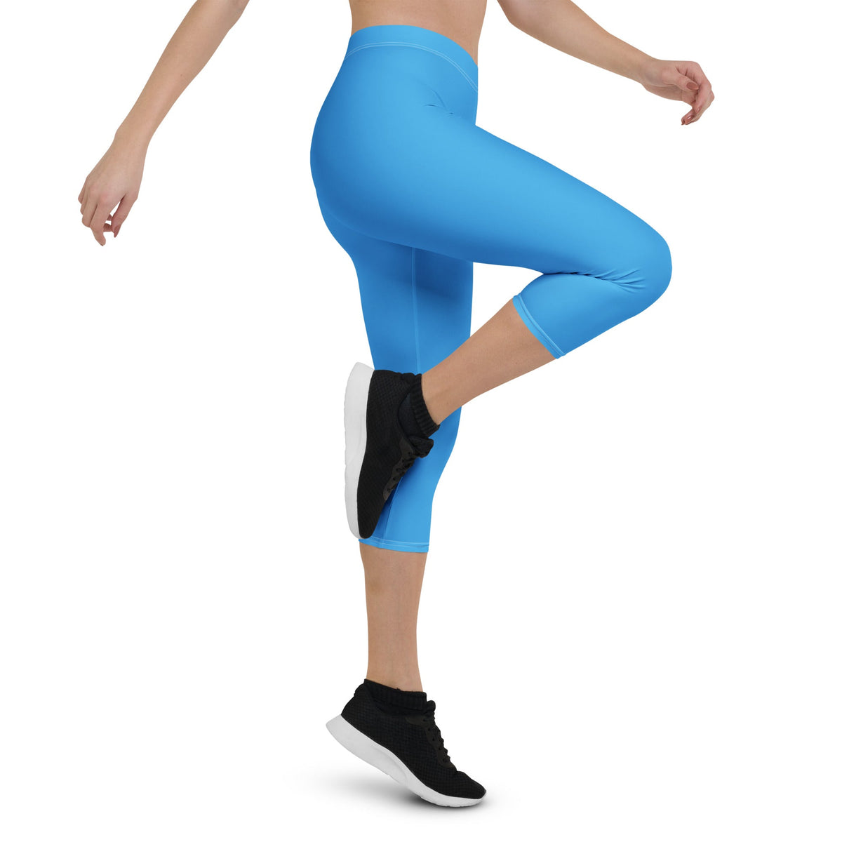 D R Congo Blue Capri Leggings - Conscious Apparel Store