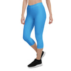 D R Congo Blue Capri Leggings - Conscious Apparel Store