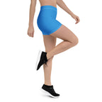 D R Congo Blue Leggings Shorts - Conscious Apparel Store