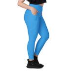 D R Congo Blue Leggings with pockets - Conscious Apparel Store