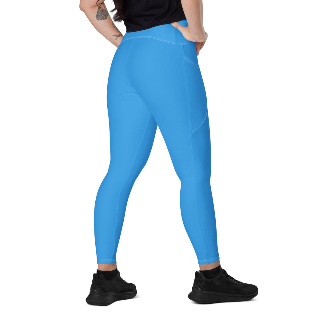 D R Congo Blue Leggings with pockets - Conscious Apparel Store