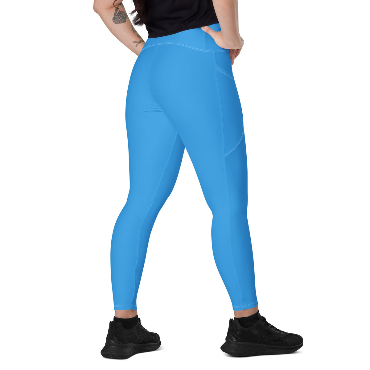 D R Congo Blue Leggings with pockets - Conscious Apparel Store