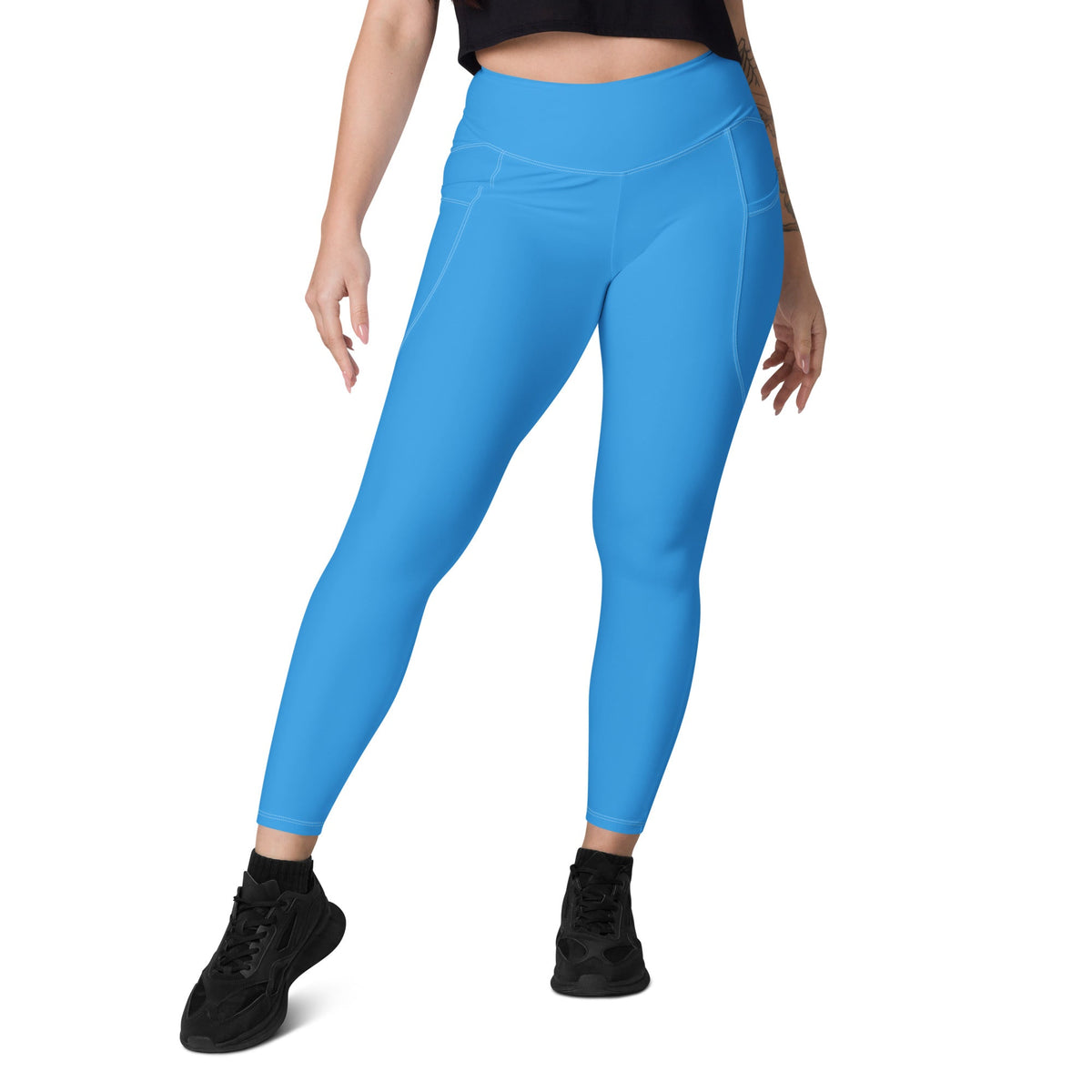 D R Congo Blue Leggings with pockets - Conscious Apparel Store