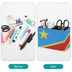 D R Congo Flag Leather Pen Holder - Conscious Apparel Store