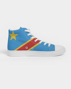 D R Congo Flag Men's Hightop Canvas Shoe - Conscious Apparel Store