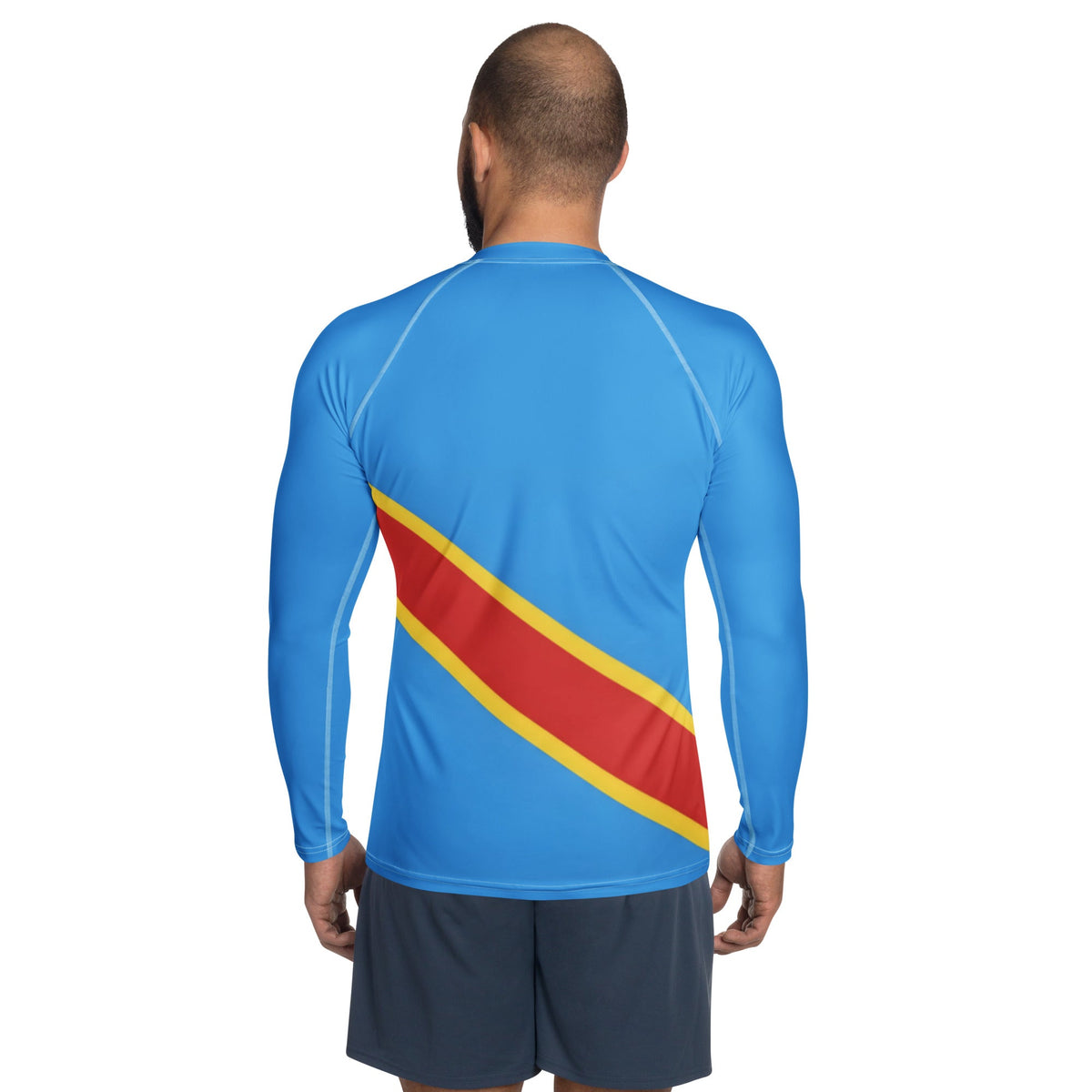 D R Congo Flag Men's Rash Guard - Conscious Apparel Store