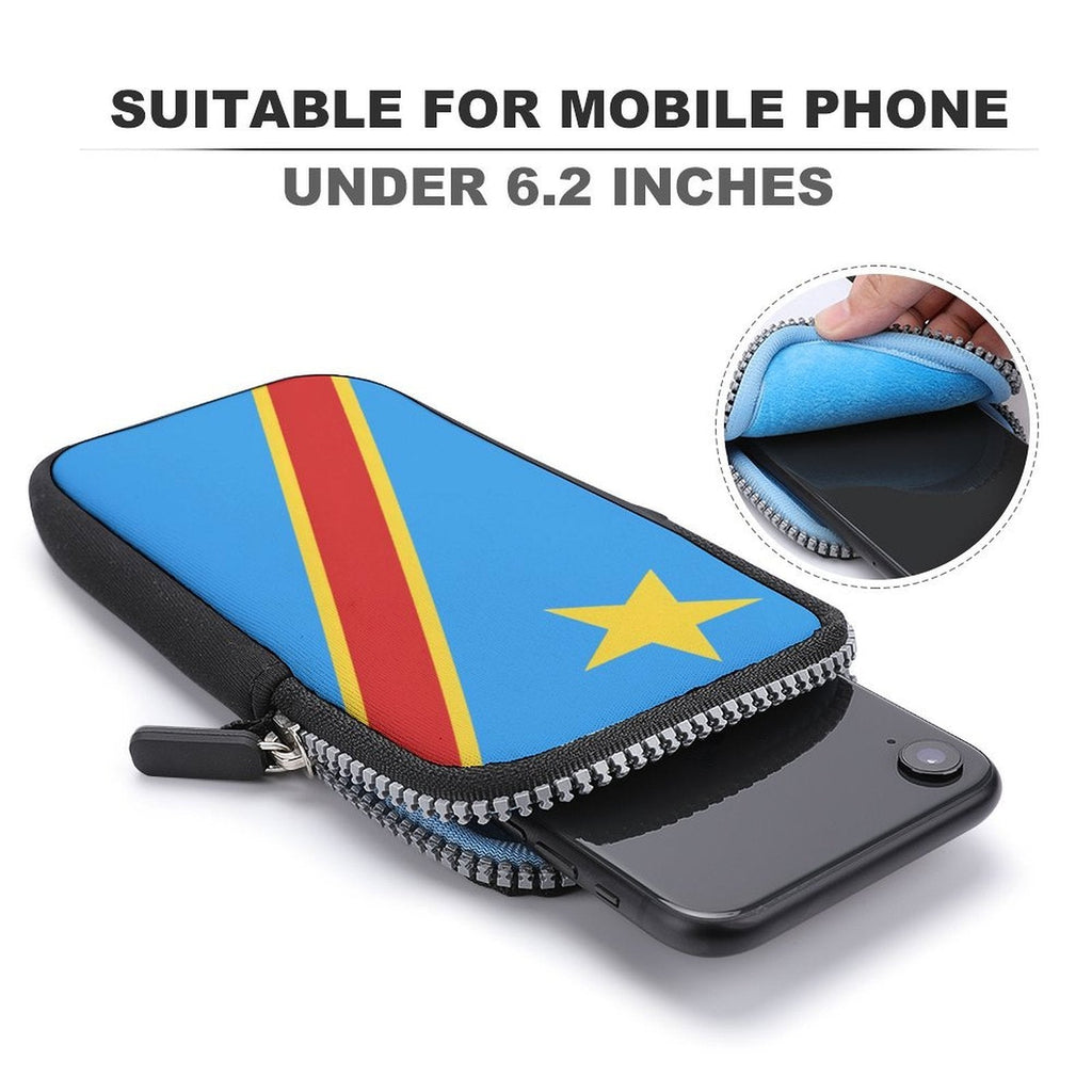 D R Congo Flag Mobile Phone Purse - Conscious Apparel Store