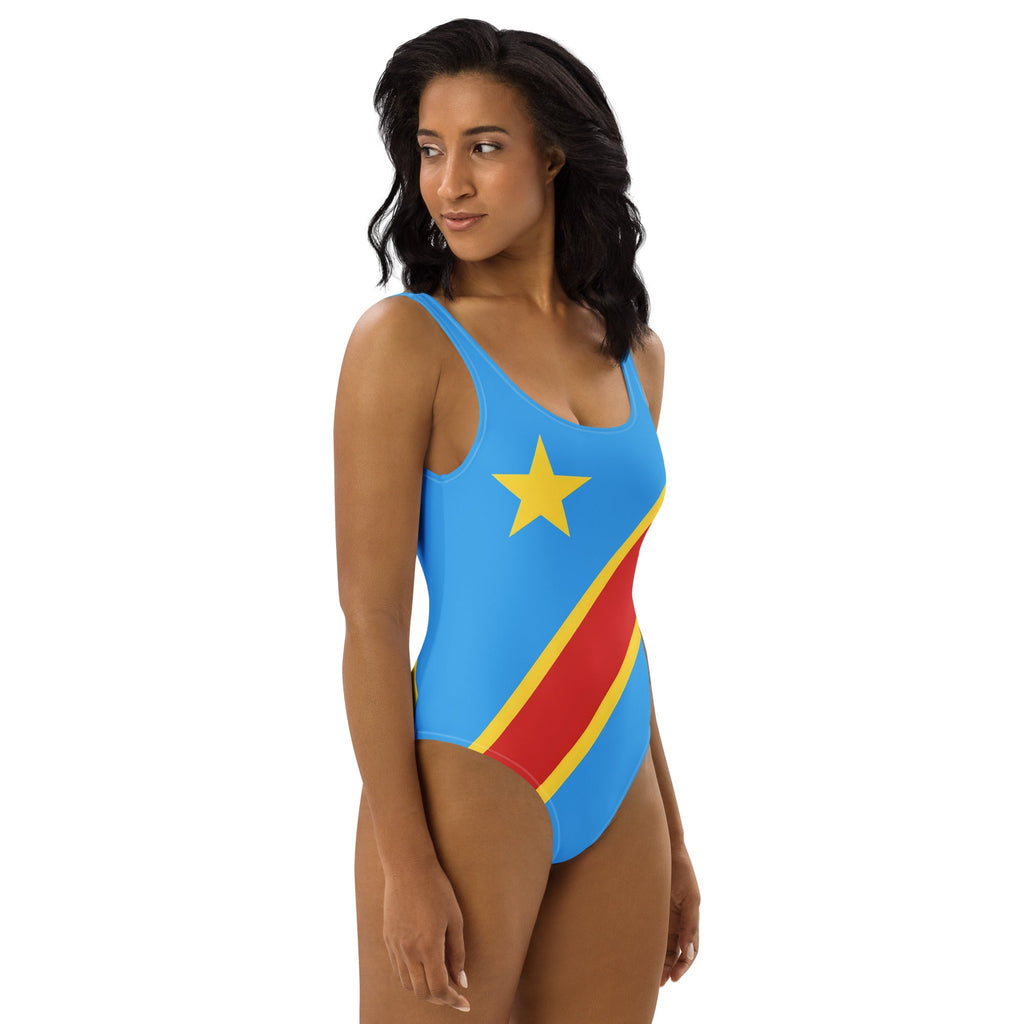 D R Congo Flag One-Piece Swimsuit - Conscious Apparel Store
