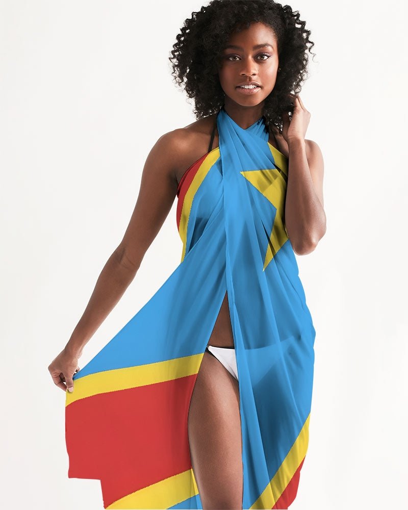 D R Congo Flag Swimsuit Cover Up - Conscious Apparel Store
