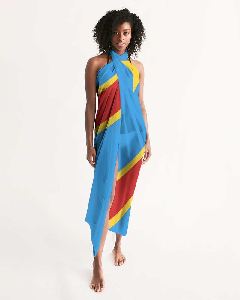 D R Congo Flag Swimsuit Cover Up - Conscious Apparel Store
