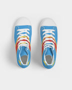 D R Congo Flag Women's Hightop Canvas Shoe - Conscious Apparel Store