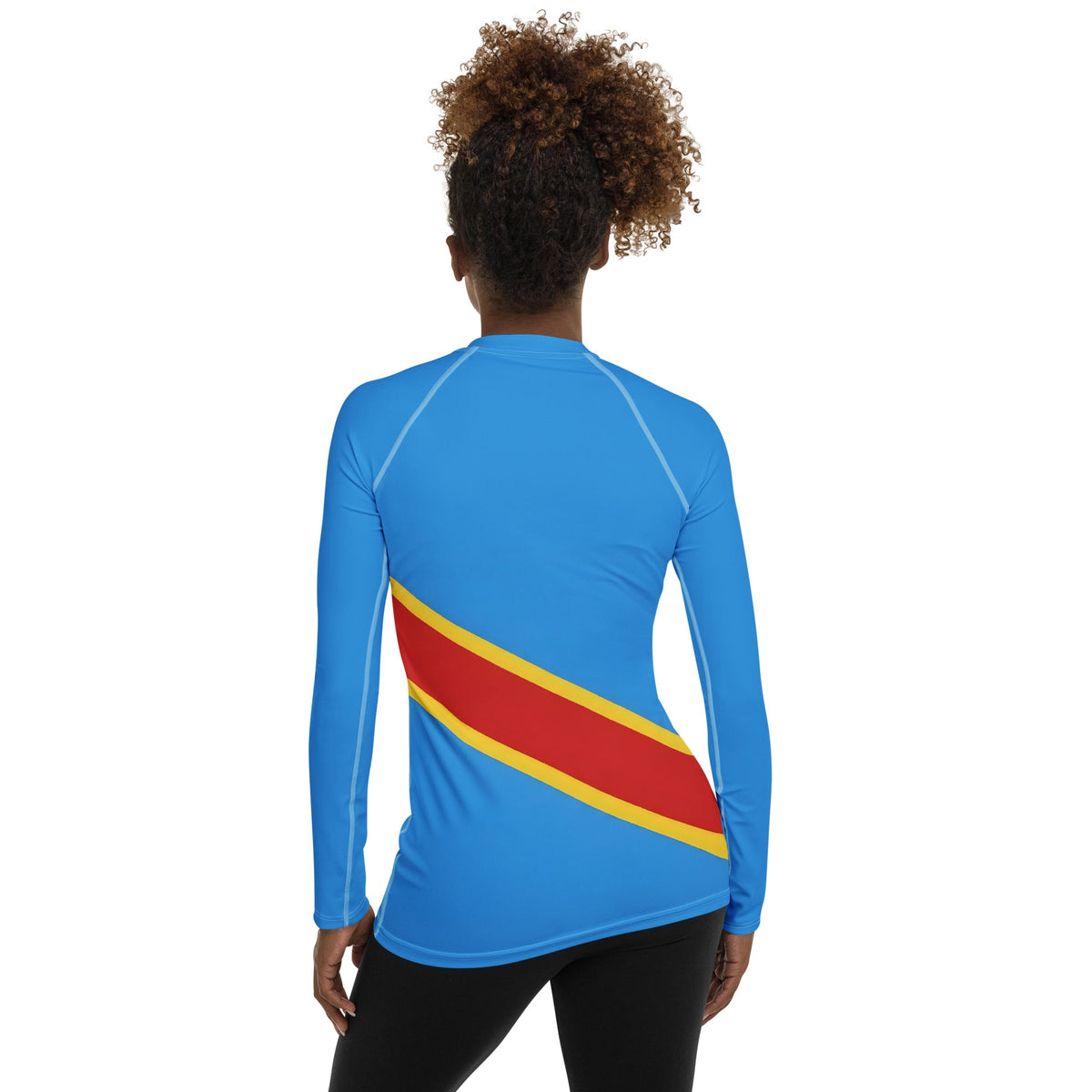 D R Congo Flag Women's Rash Guard - Conscious Apparel Store