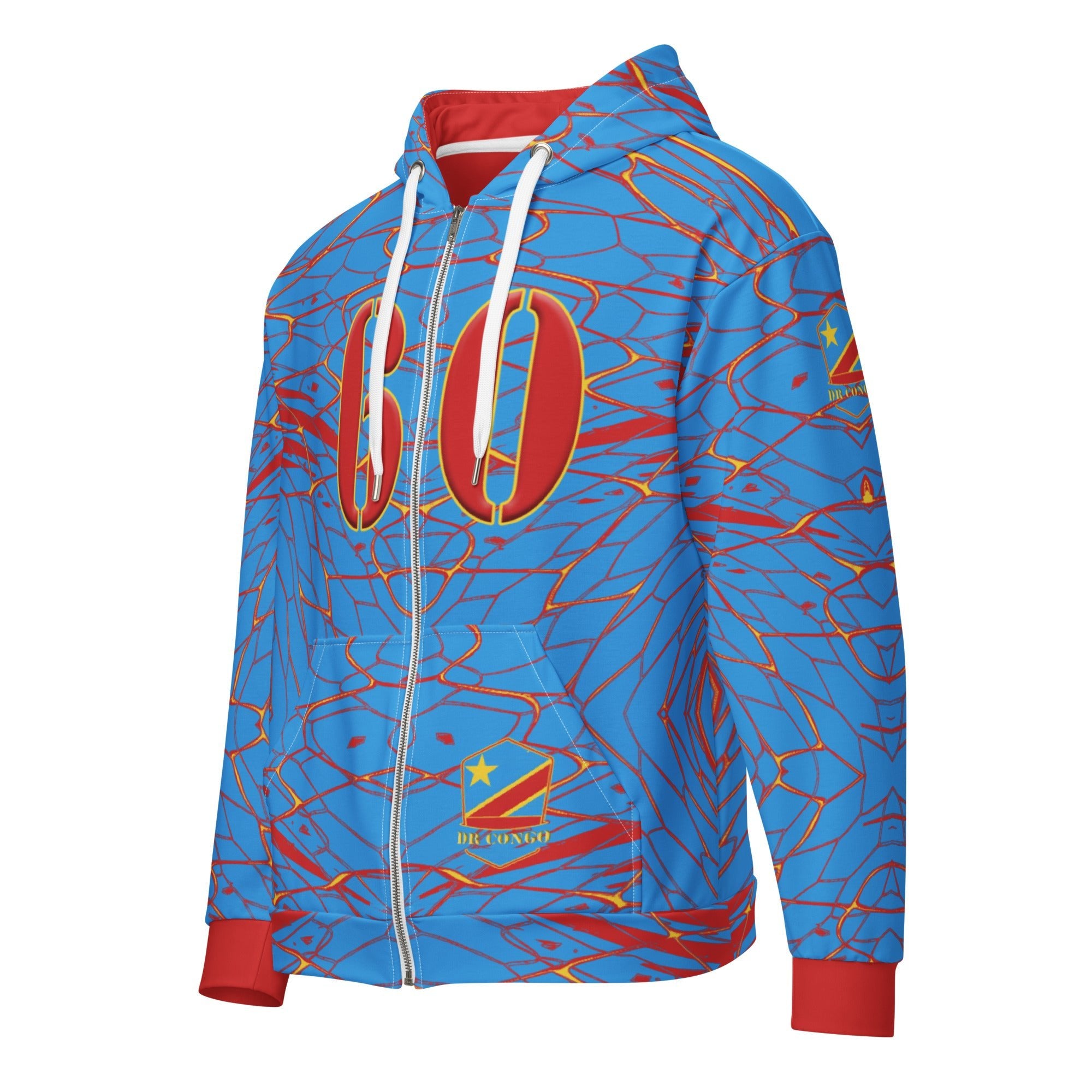D R Congo Football Unisex zip hoodie - Conscious Apparel Store
