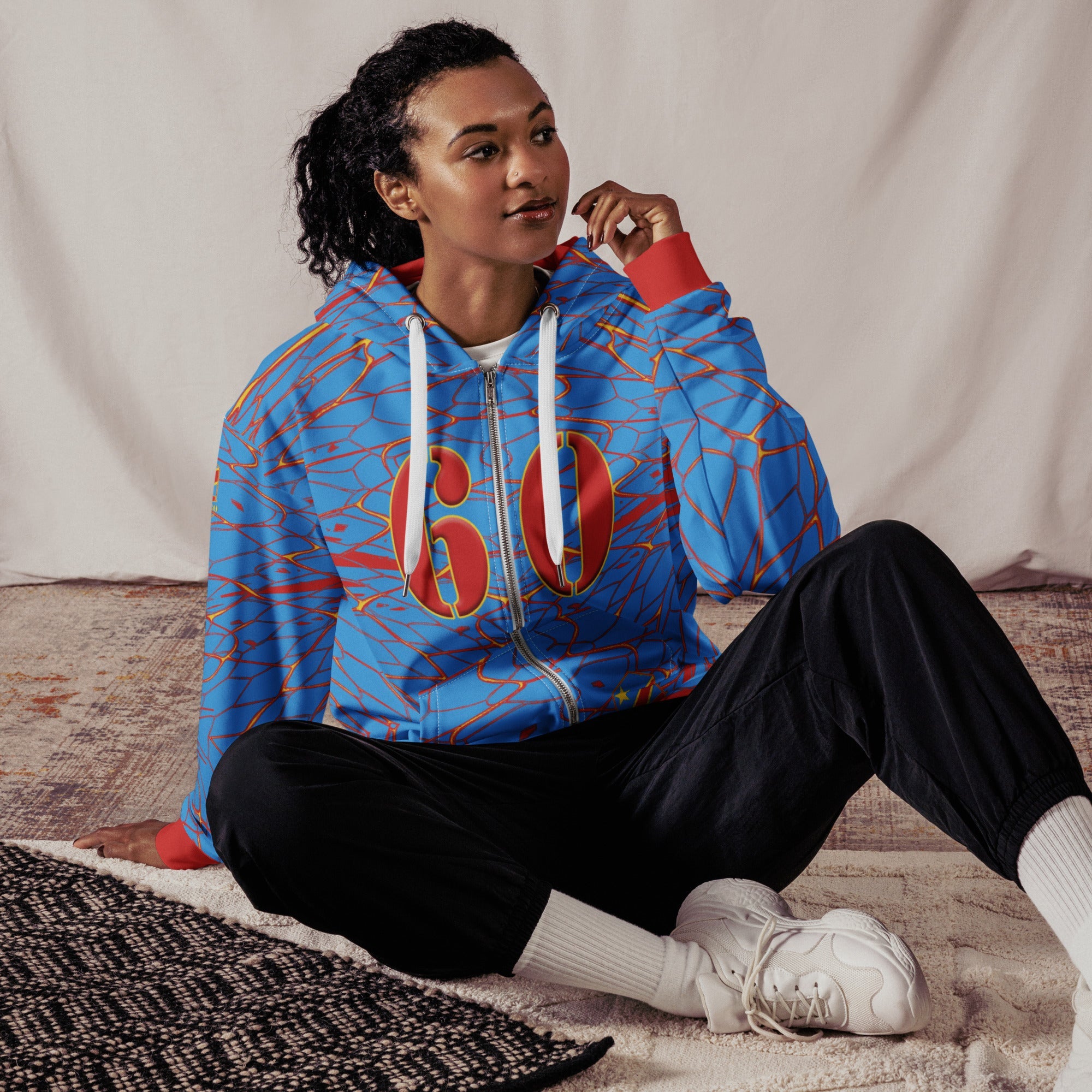 D R Congo Football Unisex zip hoodie - Conscious Apparel Store
