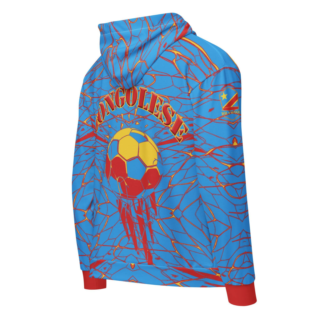 D R Congo Football Unisex zip hoodie - Conscious Apparel Store