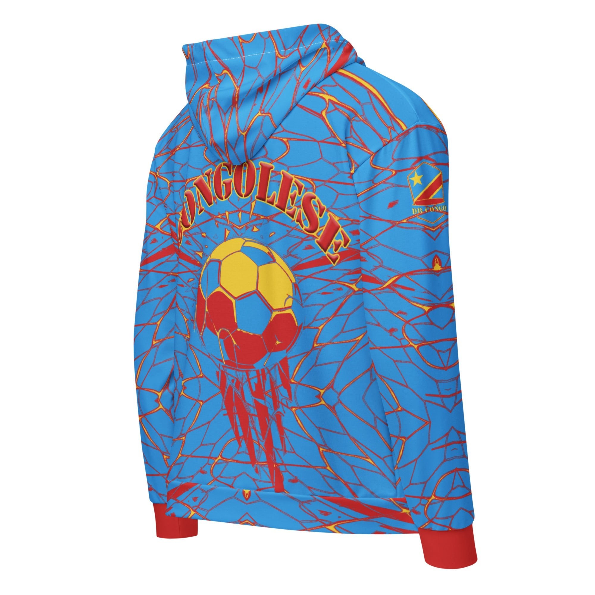 D R Congo Football Unisex zip hoodie - Conscious Apparel Store