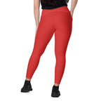 D R Congo Red Leggings with pockets - Conscious Apparel Store