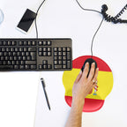 Spain Flag Mouse Pad with Wrist Rest Support
