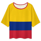 Columbia Flag Women’s Loose Half-Sleeve Boat Neck T-Shirt