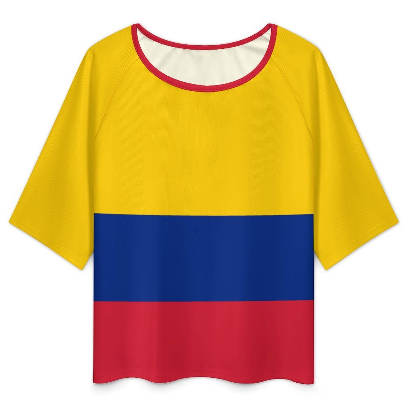 Columbia Flag Women’s Loose Half-Sleeve Boat Neck T-Shirt