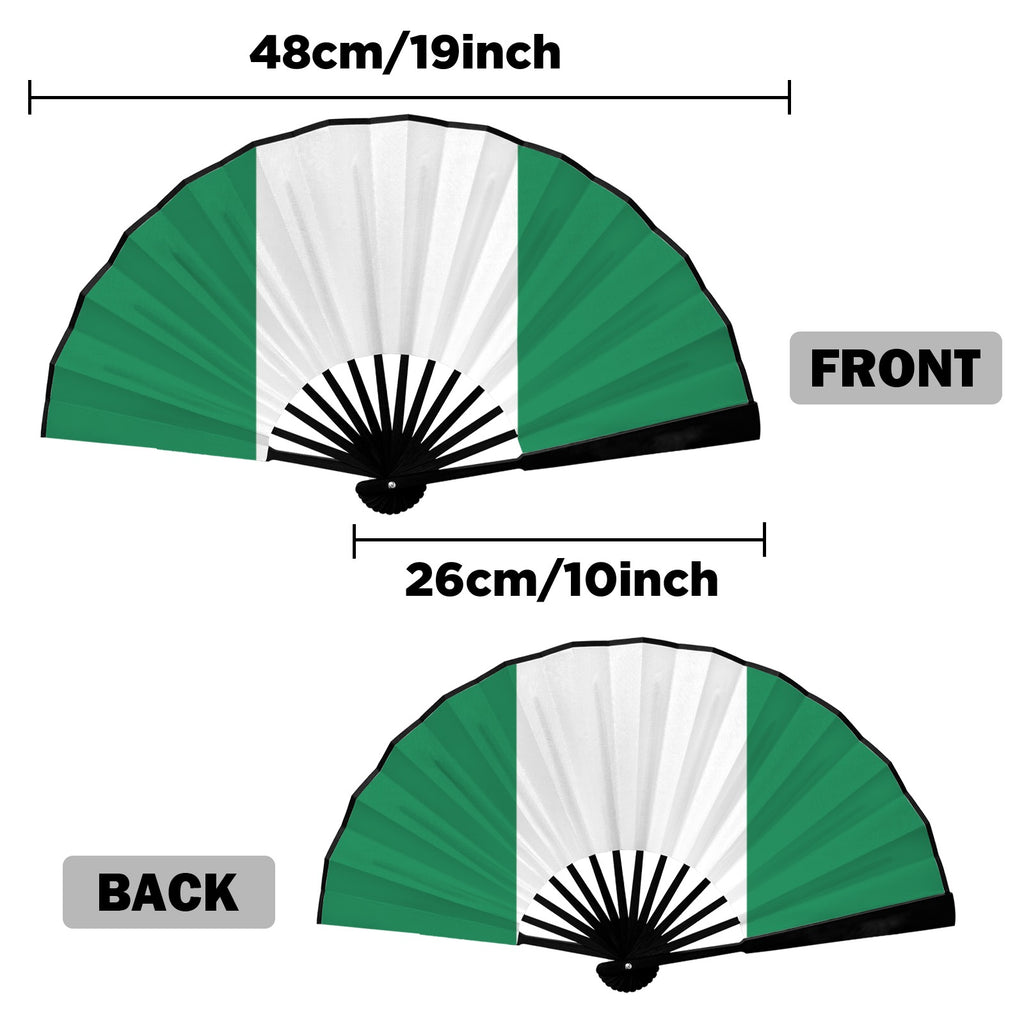 Nigeria Flag Double-Sided Custom Folding Fan