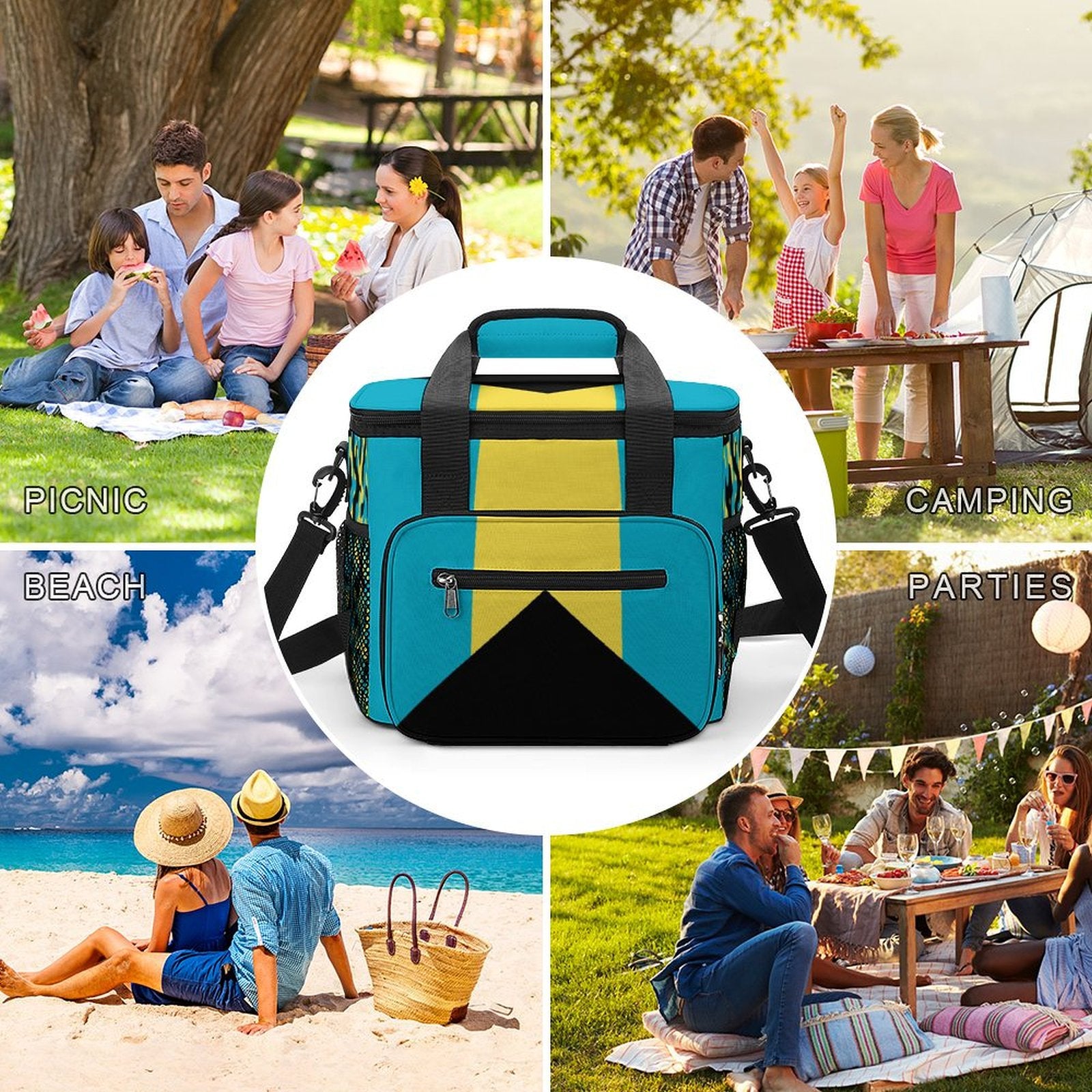 Bahamas Flag Insulated Cooler Bag