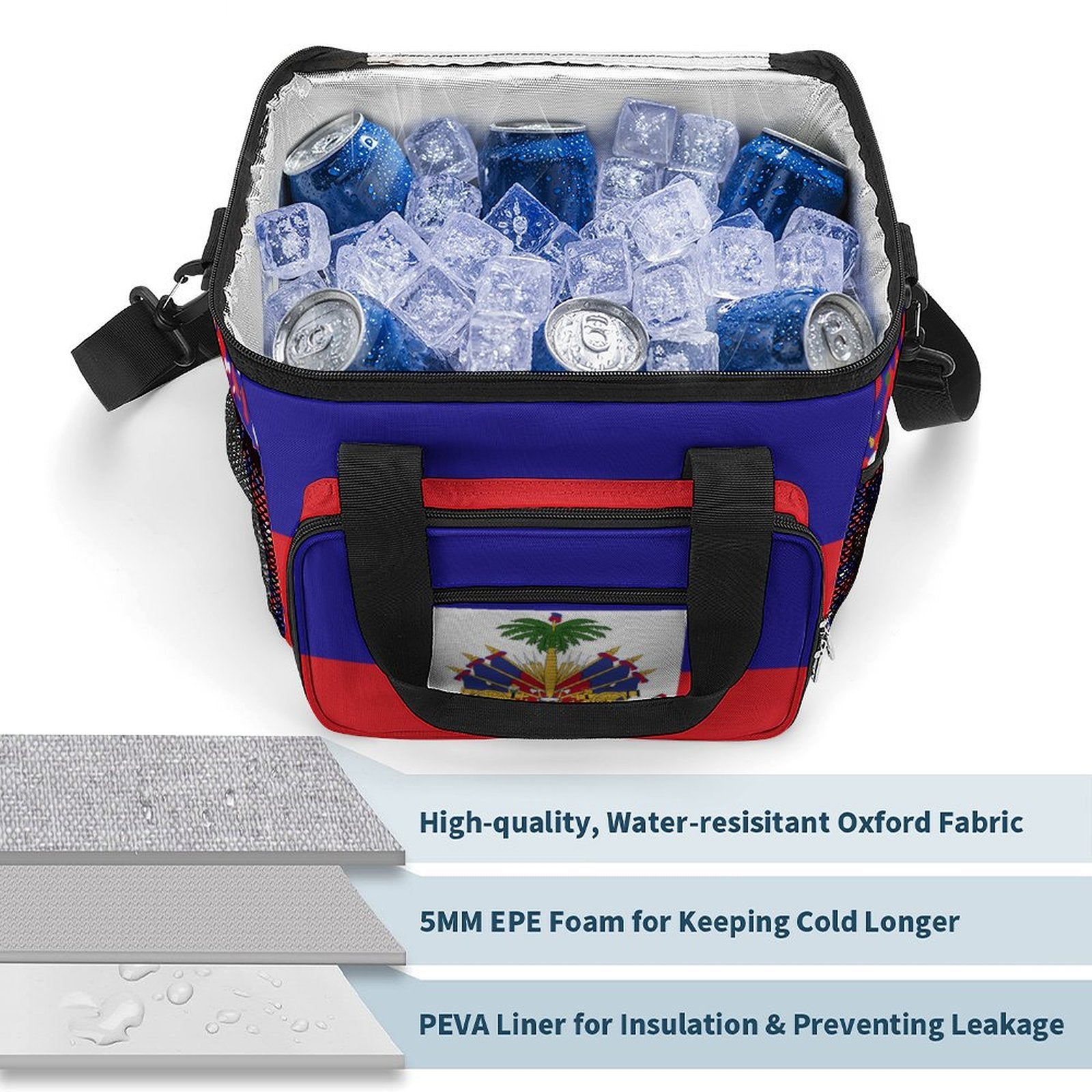 Haiti Flag Insulated Cooler Bag