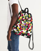 Dominica Flag Camo Canvas Drawstring Bag - Conscious Apparel Store