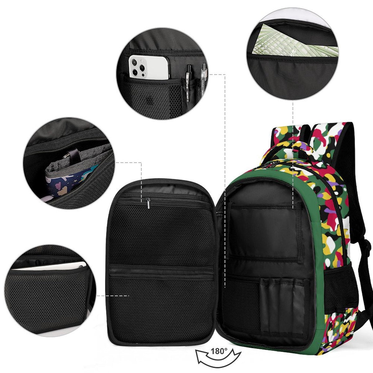 Dominica Flag Camo Casual Backpack - Conscious Apparel Store