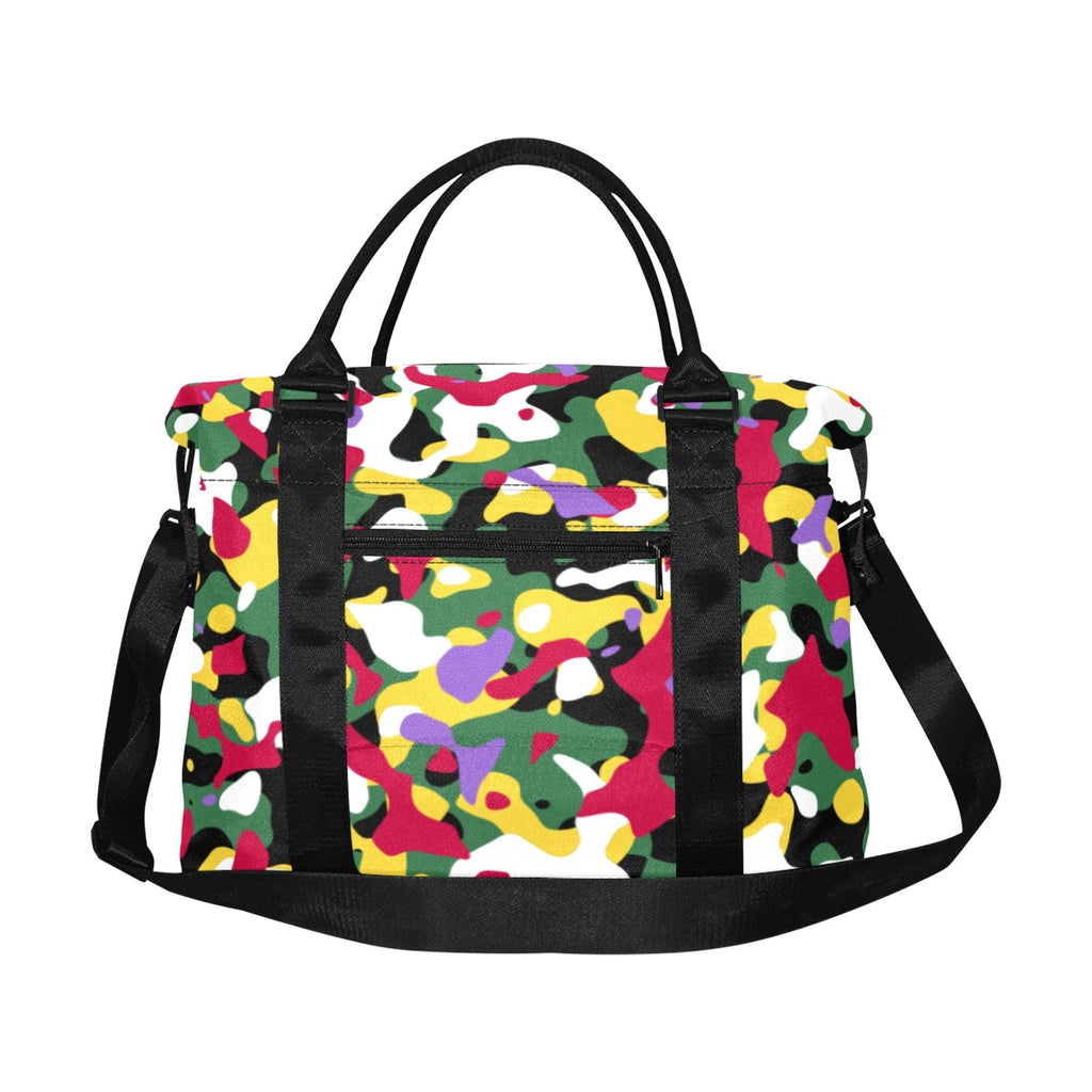 Dominica Flag Camo Large Capacity Duffle Bag - Conscious Apparel Store