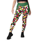 Dominica Flag Camo Leggings with pockets - Conscious Apparel Store