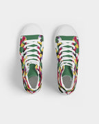 Dominica Flag Camo Men's Hightop Canvas Shoe - Conscious Apparel Store