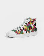 Dominica Flag Camo Men's Hightop Canvas Shoe - Conscious Apparel Store