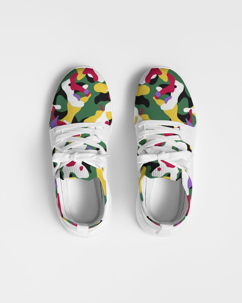 Dominica Flag Camo Men's Two - Tone Sneaker - Conscious Apparel Store
