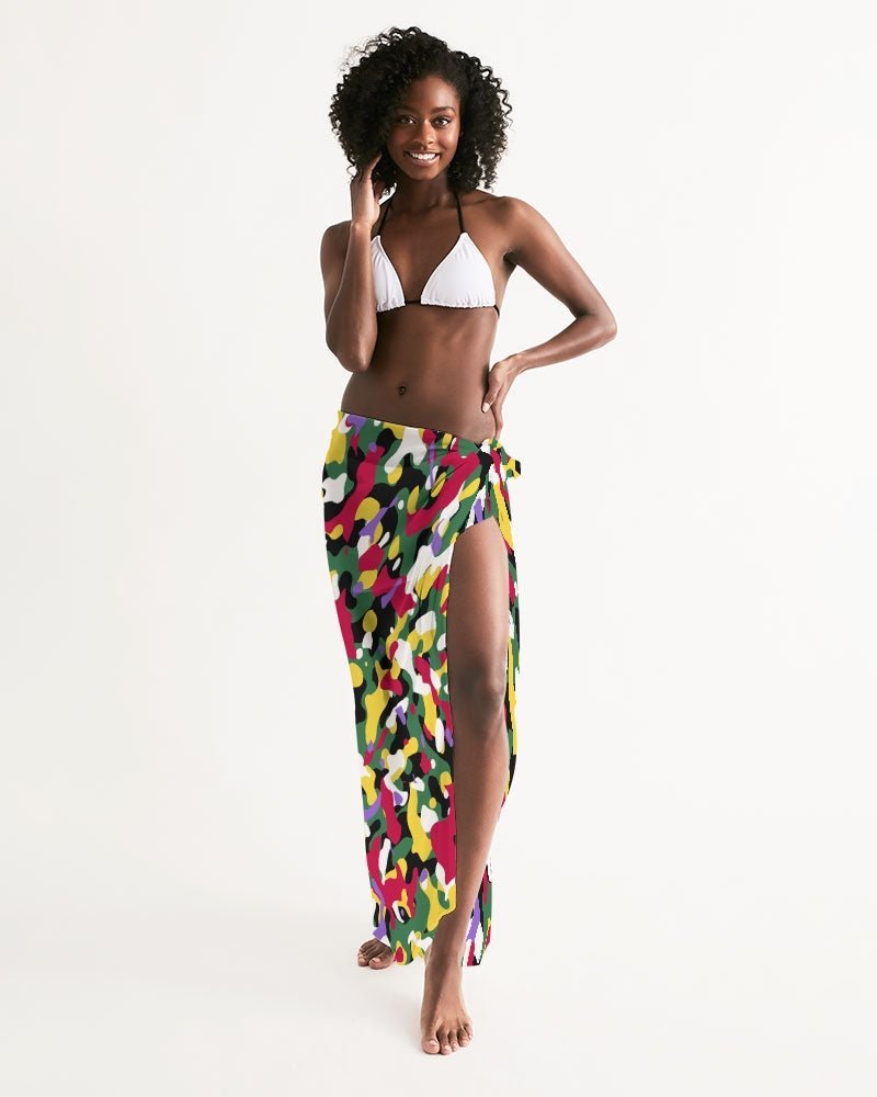 Dominica Flag Camo Swim Cover Up - Conscious Apparel Store