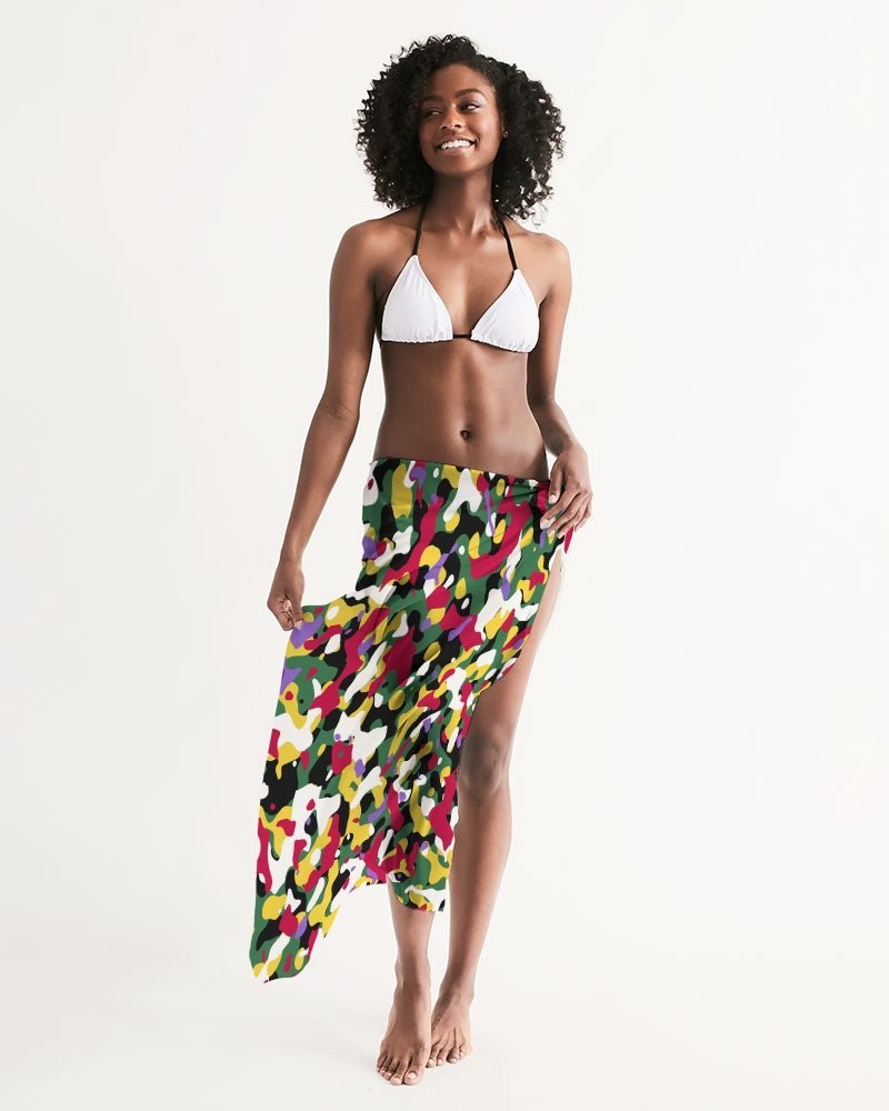 Dominica Flag Camo Swim Cover Up - Conscious Apparel Store