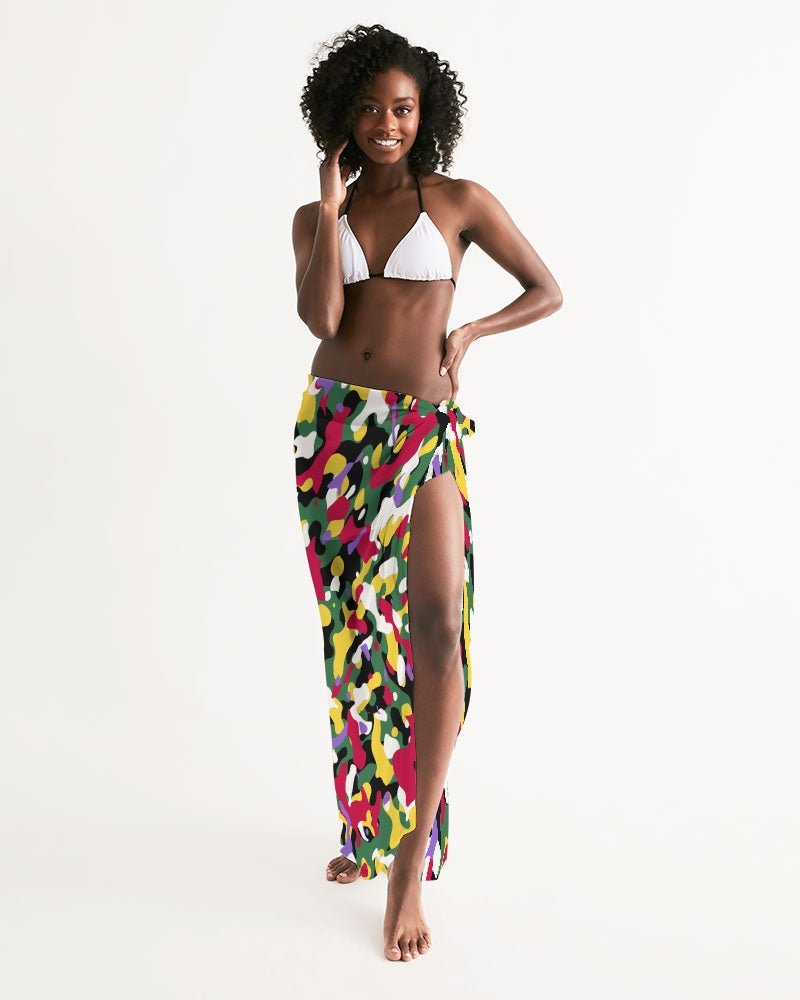 Dominica Flag Camo Swim Cover Up - Conscious Apparel Store