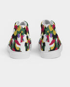 Dominica Flag Camo Women's Hightop Canvas Shoe - Conscious Apparel Store