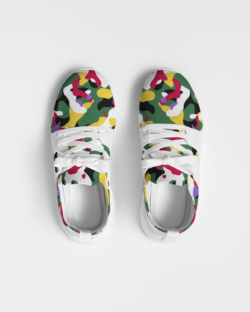 Dominica Flag Camo Women's Two - Tone Sneaker - Conscious Apparel Store