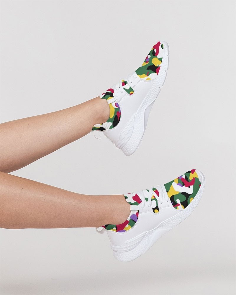 Dominica Flag Camo Women's Two-Tone Sneaker - Conscious Apparel Store