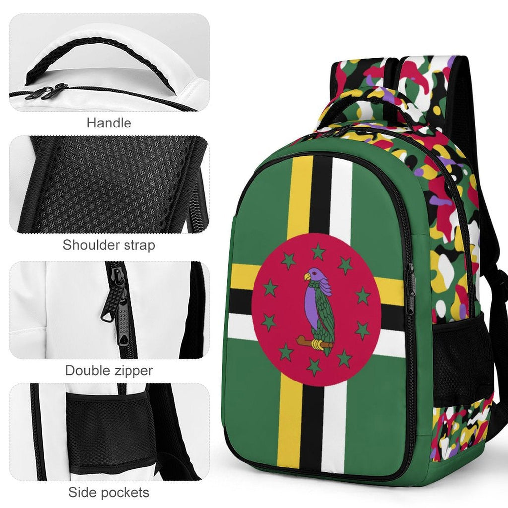 Dominica Flag Casual Backpack - Conscious Apparel Store