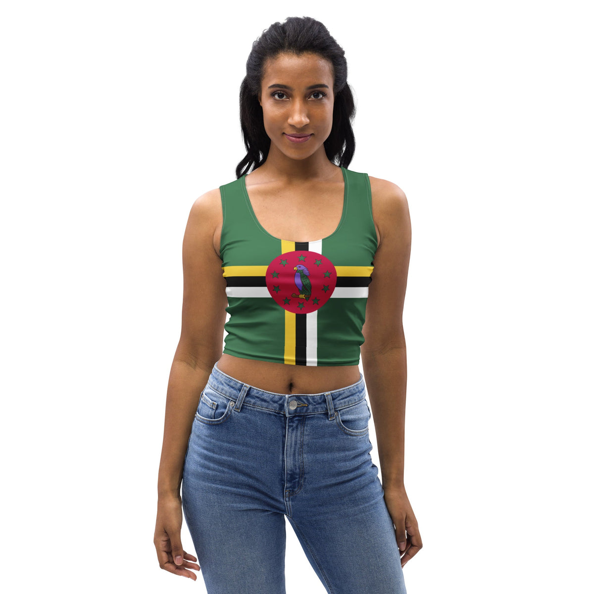 Dominica Flag Crop Top - Conscious Apparel Store