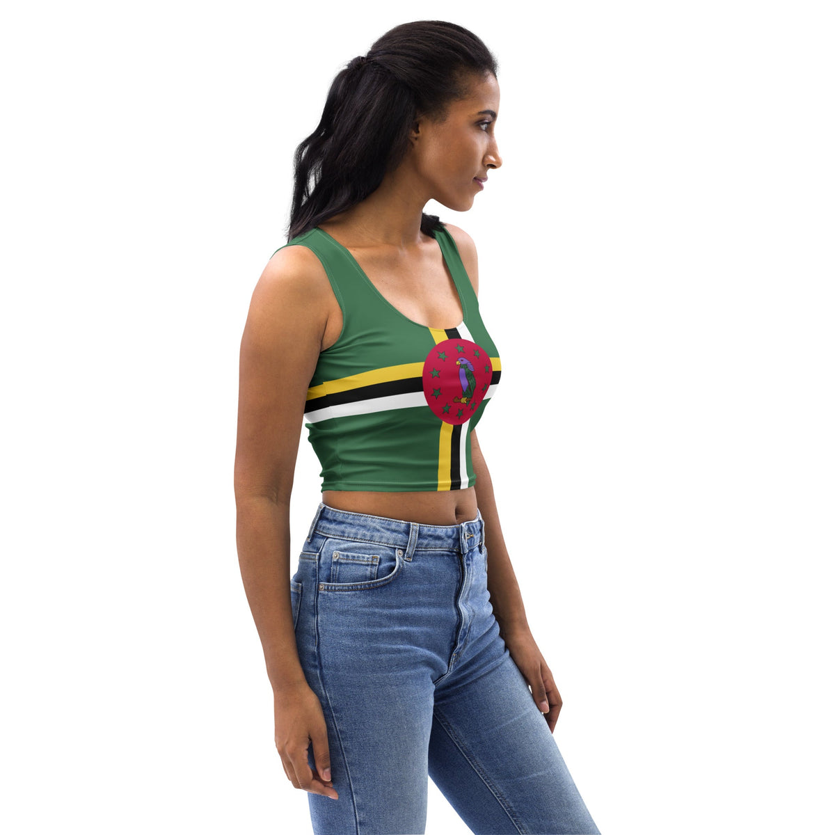 Dominica Flag Crop Top - Conscious Apparel Store