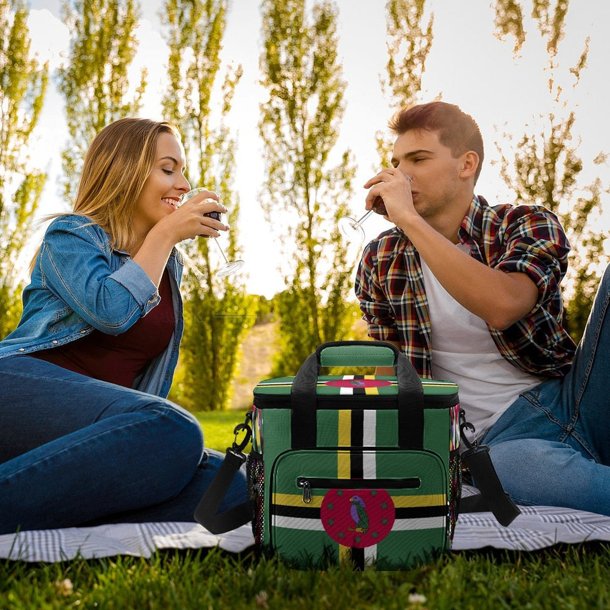 Dominica Flag Insulated Cooler Bag - Conscious Apparel Store