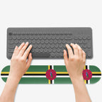 Dominica Flag Keyboard Wrist Rest Pad - Conscious Apparel Store