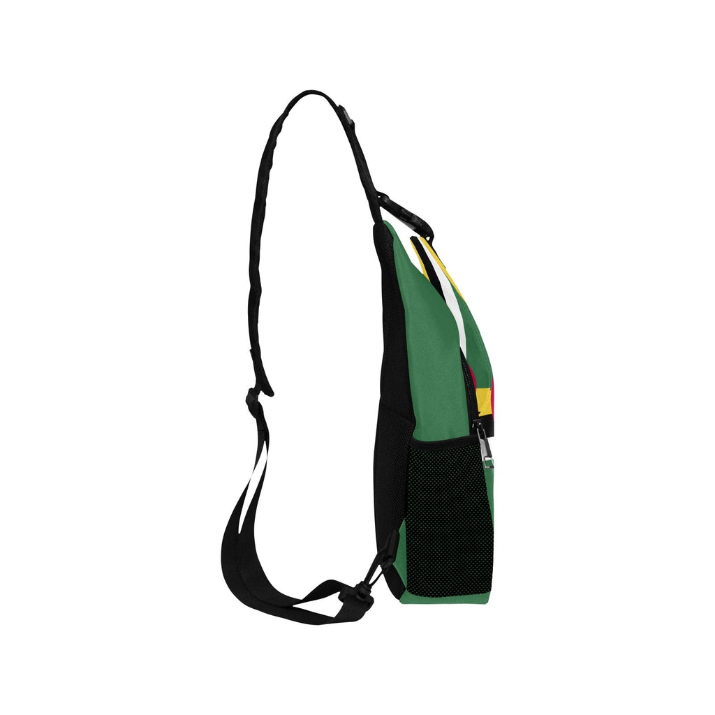 Dominica Flag Men's Casual Chest Bag - Conscious Apparel Store