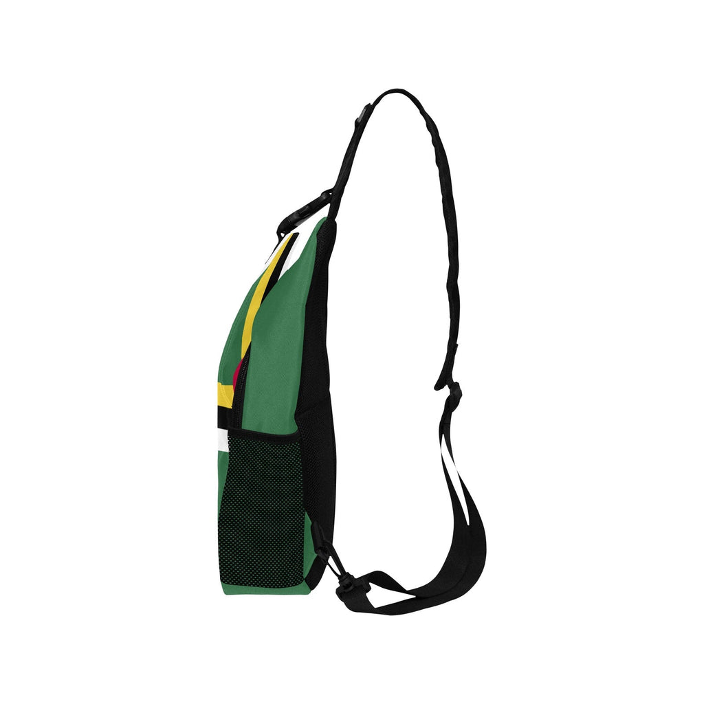 Dominica Flag Men's Casual Chest Bag - Conscious Apparel Store
