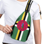 Dominica Flag Men's Casual Chest Bag - Conscious Apparel Store