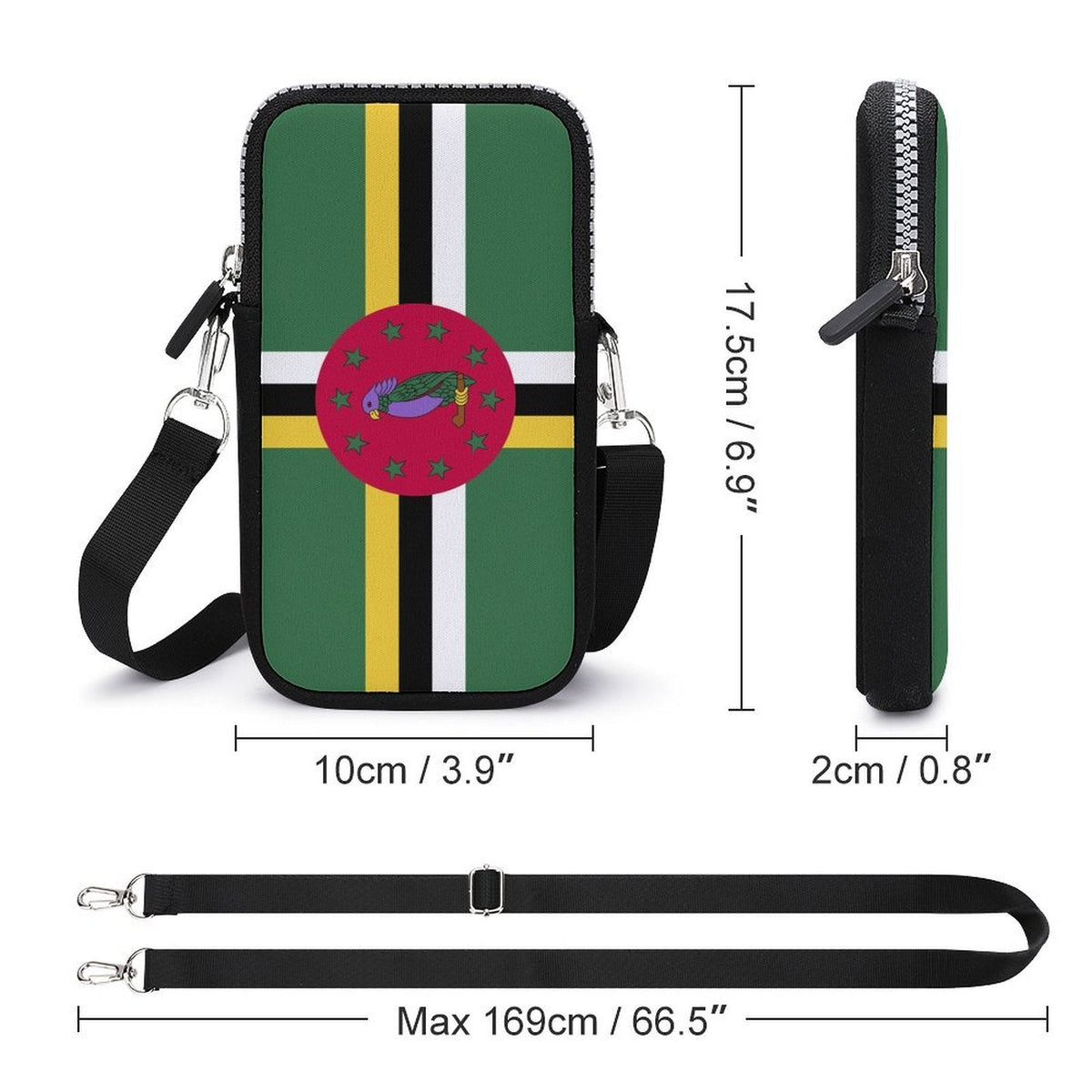 Dominica Flag Mobile Phone Purse - Conscious Apparel Store