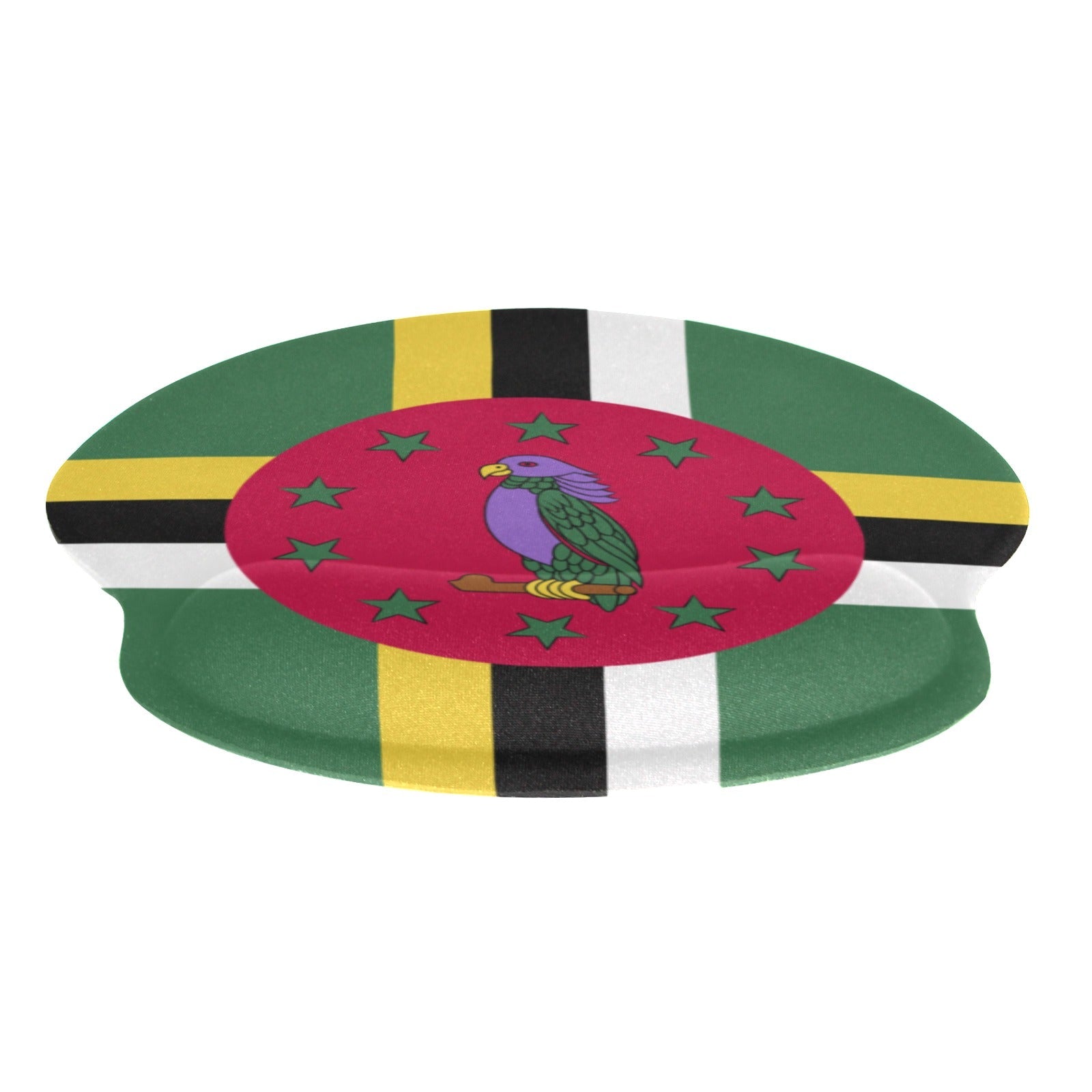 Dominica Flag Mouse Pad with Wrist Rest Support - Conscious Apparel Store